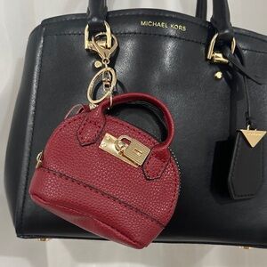 Mini Red handbag, key charm purse, charm AirPod holder NWT